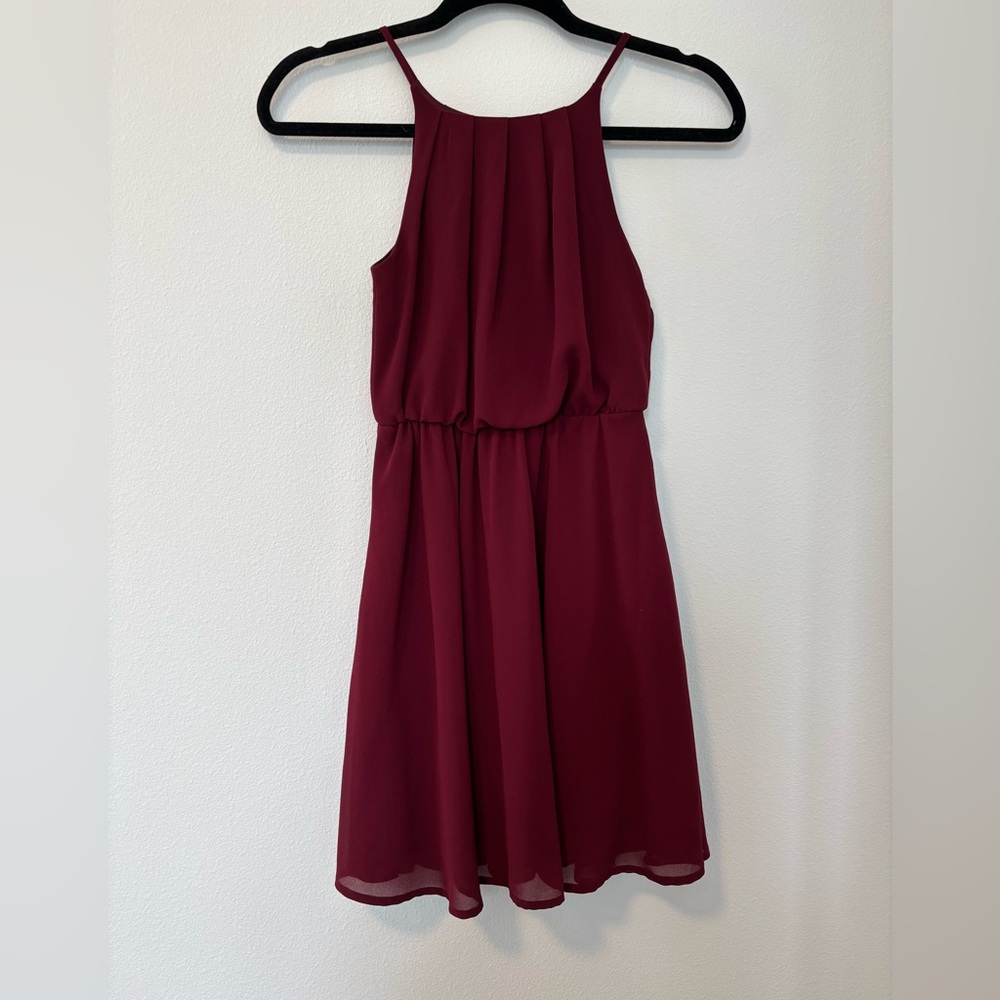 Elegant Burgundy Dress